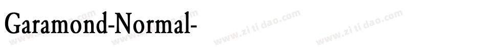 Garamond-Normal字体转换