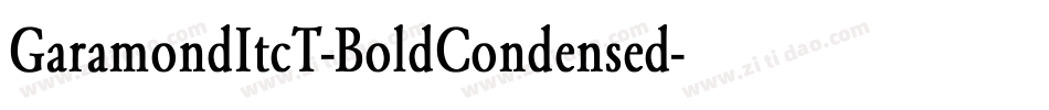 GaramondItcT-BoldCondensed字体转换