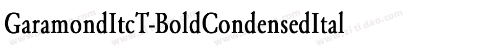 GaramondItcT-BoldCondensedItalic字体转换