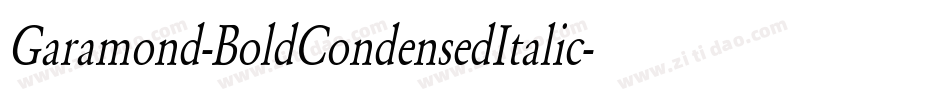 Garamond-BoldCondensedItalic字体转换