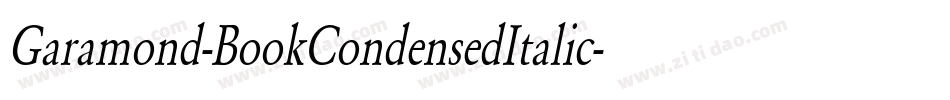 Garamond-BookCondensedItalic字体转换