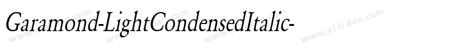 Garamond-LightCondensedItalic字体转换