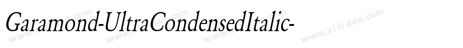 Garamond-UltraCondensedItalic字体转换
