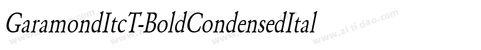 GaramondItcT-BoldCondensedItalic字体转换