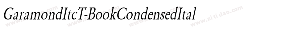GaramondItcT-BookCondensedItalic字体转换