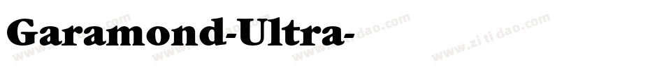 Garamond-Ultra字体转换