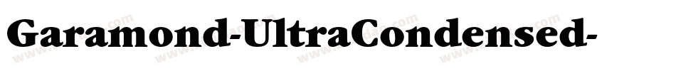 Garamond-UltraCondensed字体转换