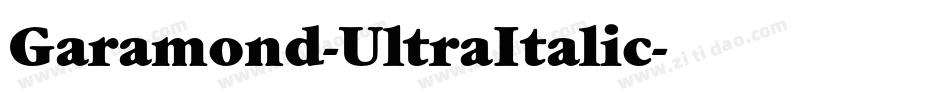 Garamond-UltraItalic字体转换
