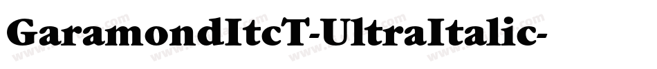 GaramondItcT-UltraItalic字体转换