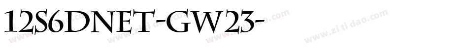 12S6DNet-gw23字体转换