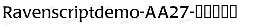 Ravenscriptdemo-AA27字体转换
