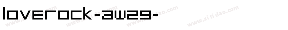 LoveRock-aw29字体转换