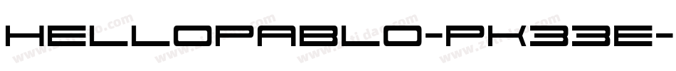 HelloPablo-PK33E字体转换