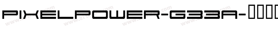 PixelPower-G33A字体转换