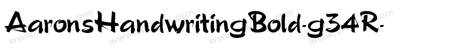 AaronsHandwritingBold-g34R字体转换