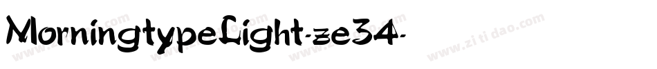 MorningtypeLight-ze34字体转换