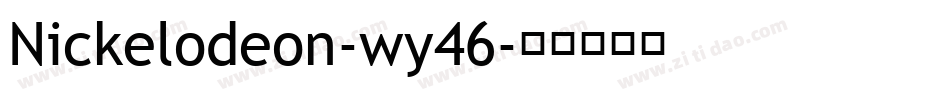 Nickelodeon-wy46字体转换