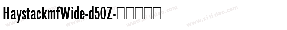HaystackmfWide-d50Z字体转换