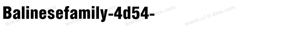 Balinesefamily-4d54字体转换
