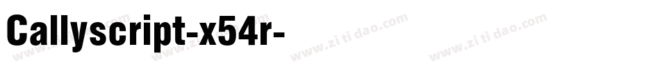 Callyscript-x54r字体转换