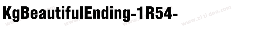 KgBeautifulEnding-1R54字体转换