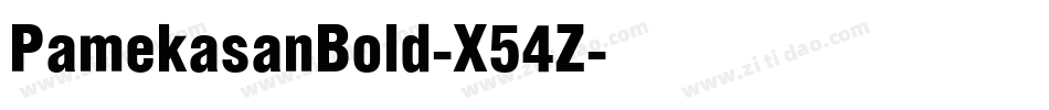 PamekasanBold-X54Z字体转换