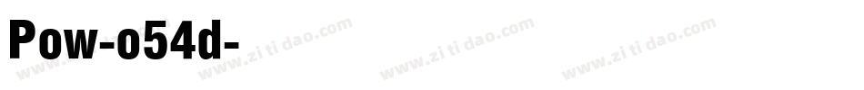 Pow-o54d字体转换