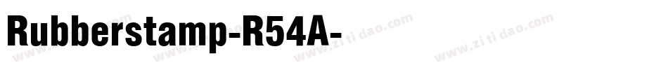 Rubberstamp-R54A字体转换