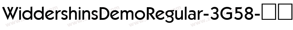 WiddershinsDemoRegular-3G58字体转换
