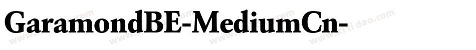 GaramondBE-MediumCn字体转换