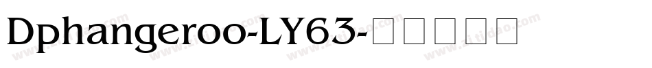 Dphangeroo-LY63字体转换