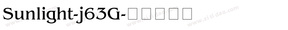 Sunlight-j63G字体转换