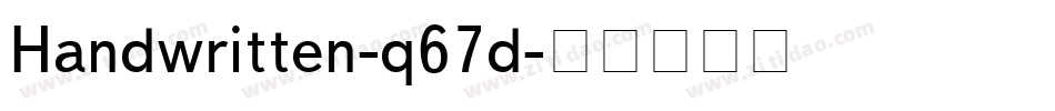 Handwritten-q67d字体转换