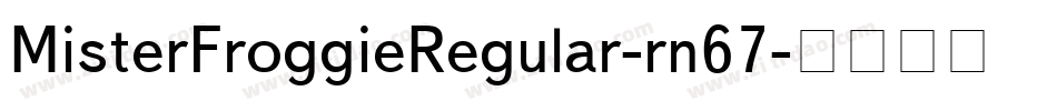 MisterFroggieRegular-rn67字体转换