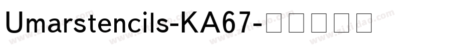 Umarstencils-KA67字体转换