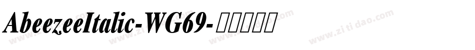 AbeezeeItalic-WG69字体转换