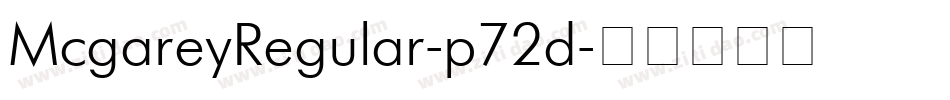 McgareyRegular-p72d字体转换
