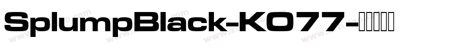 SplumpBlack-KO77字体转换