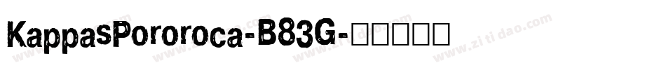 KappasPororoca-B83G字体转换