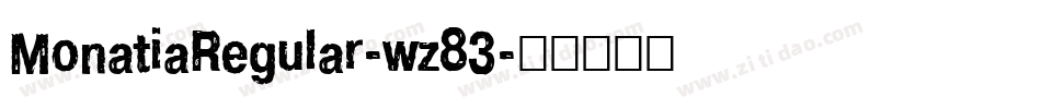 MonatiaRegular-wz83字体转换