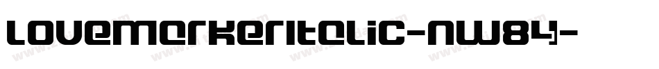 LoveMarkerItalic-nw84字体转换