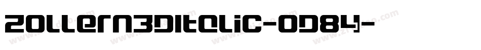 Zollern3DItalic-oD84字体转换