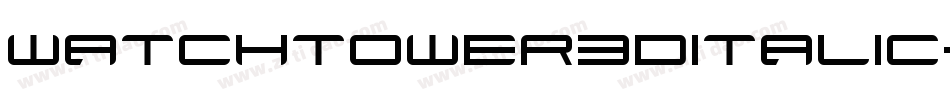 Watchtower3DItalic-2o88字体转换