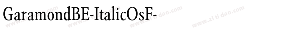 GaramondBE-ItalicOsF字体转换