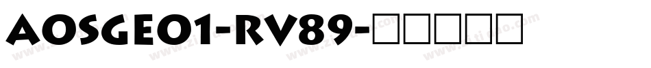 AosGeo1-rv89字体转换