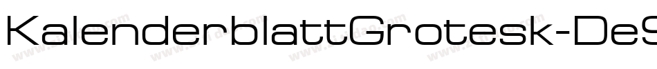 KalenderblattGrotesk-De91字体转换