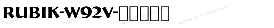 Rubik-W92V字体转换