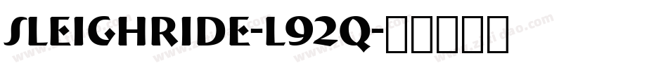 SleighRide-l92q字体转换