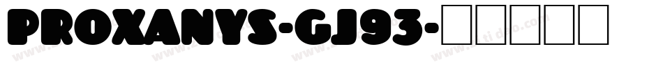 Proxanys-gJ93字体转换