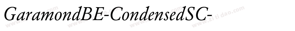 GaramondBE-CondensedSC字体转换